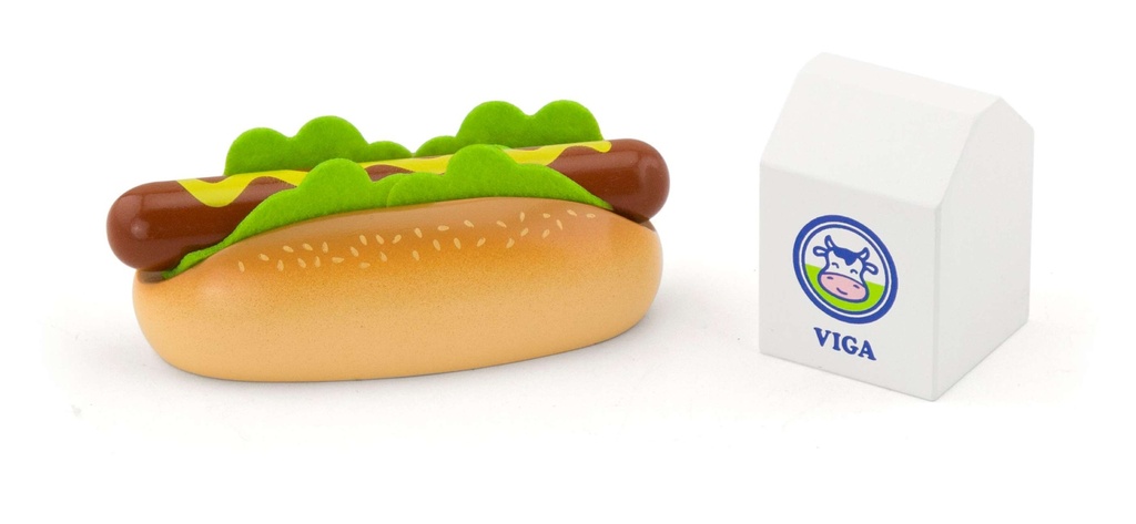 [51601] Hot Dog with Milk Playset - Viga 51601