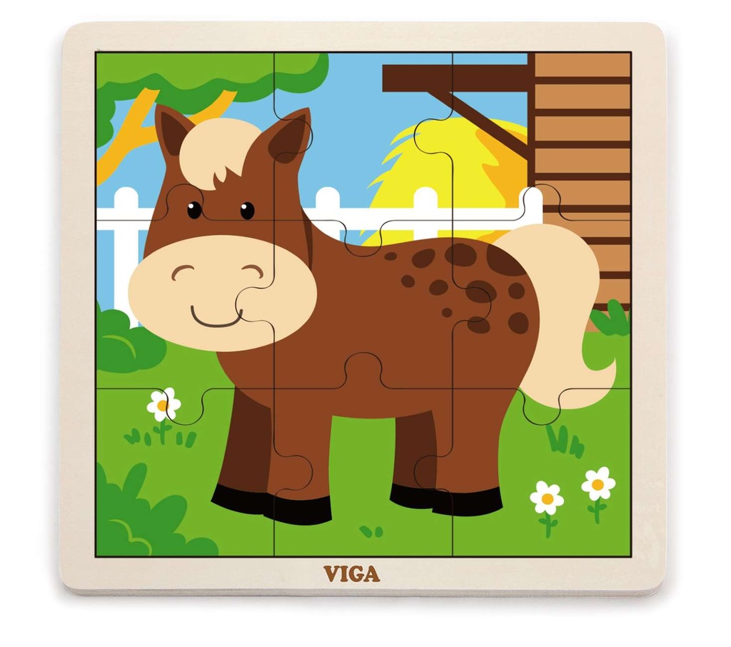 [51439] Horse Puzzle 9Pcs - Viga 51439