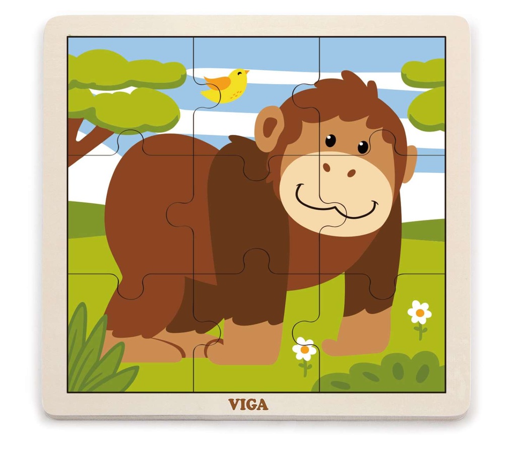 Gorilla Puzzle 9Pcs - Viga 51440