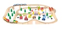 Wooden Train Set 90Pcs - Viga 50998
