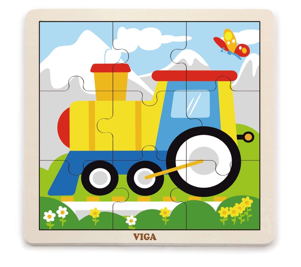 Train puzzle 9Pcs - Viga 51446