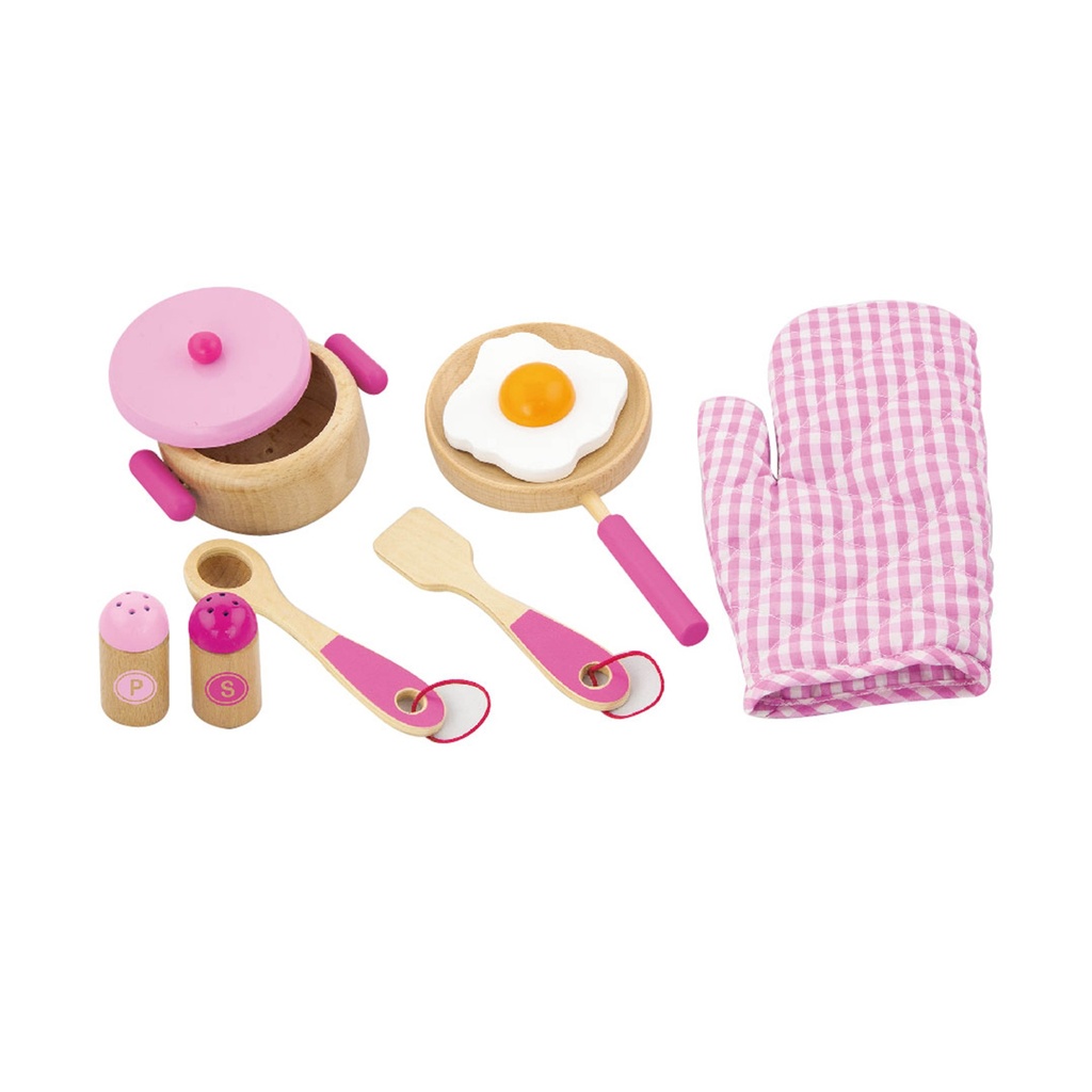 [50116] Cooking Tool Set Pink - Viga 50116