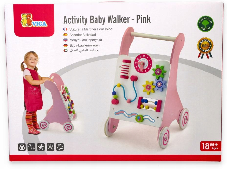 Activity Baby Walker (Pink) - Viga 50178