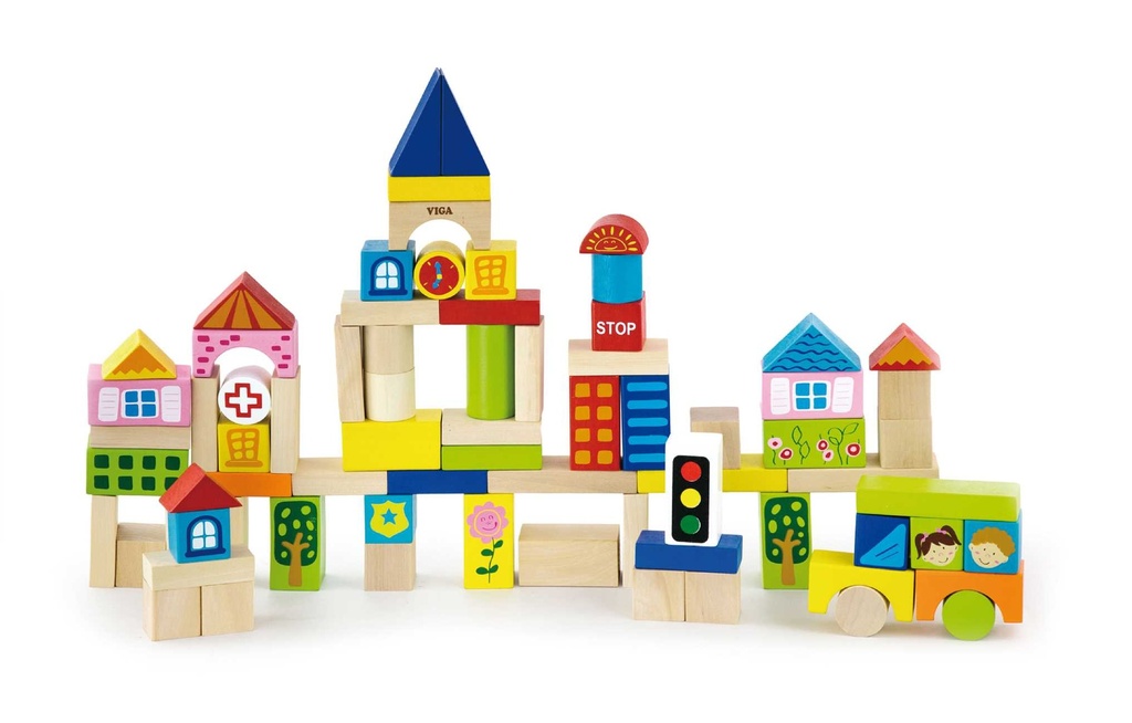 Block Set 75Pcs City Theme - Viga 50287