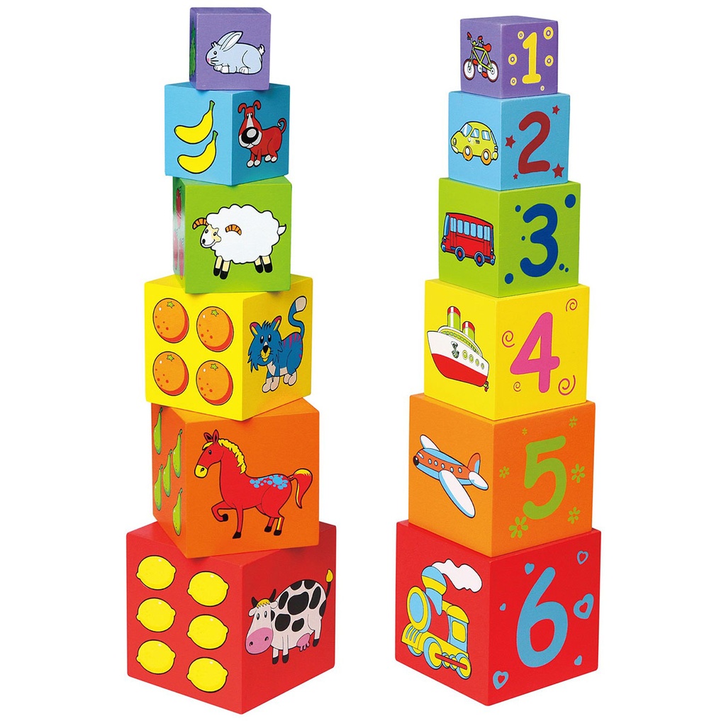 [6934510594619] Wooden Nesting & Stacking Block - Viga 59461