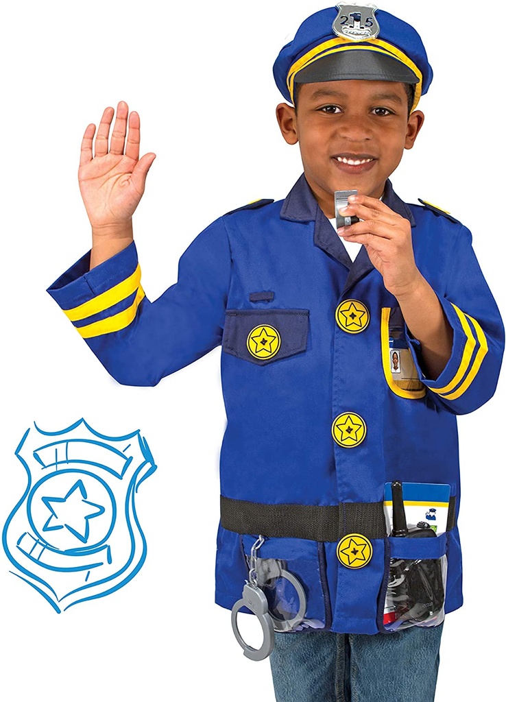 Police Officer Costume - Melissa & Doug 4835