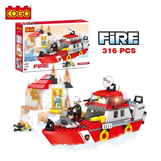 [6937645541732] Firefighting Speedboat 316PCS -COGO 4173