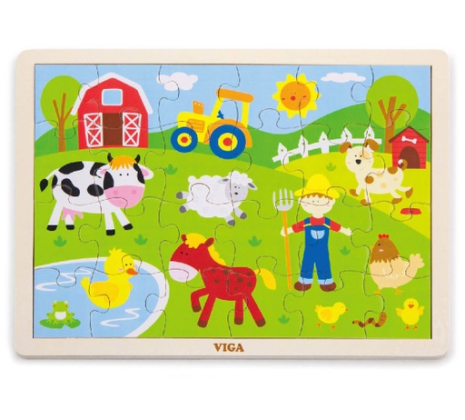 [6934510501976] Farm Puzzle 24pcs - Viga 50197