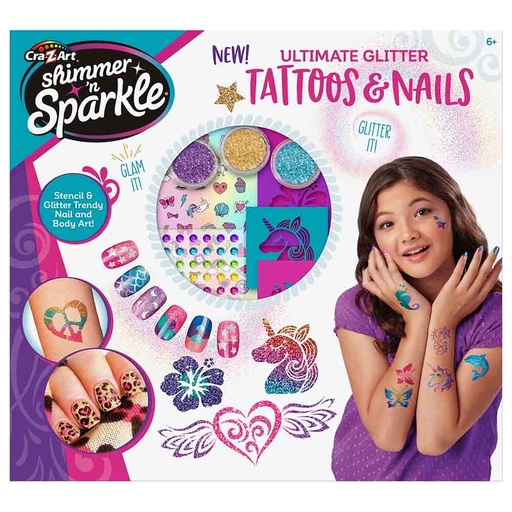 [884920655027] Nails & Body Tattoos -Shimmer N Sparkle 65502