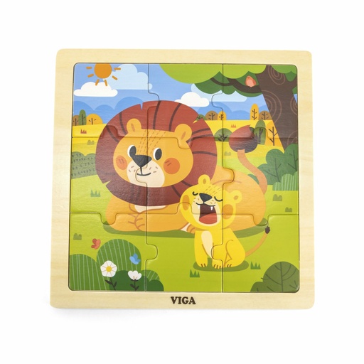 [6971608446276] Lion Puzzle 9Pcs - Viga 44627