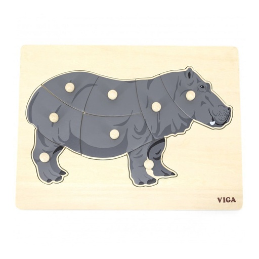 [44604] Montessori Puzzle: Hippo - Viga 44604