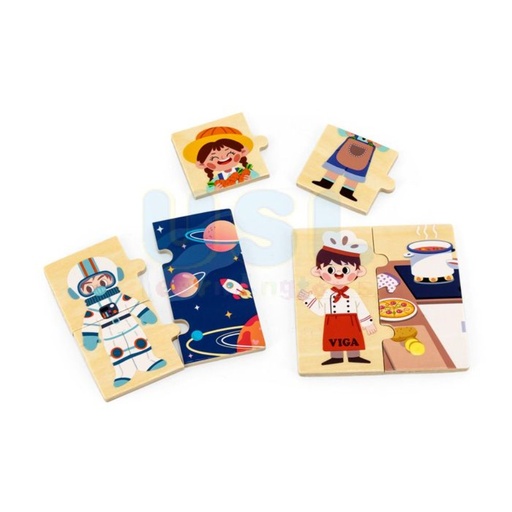 [6971608446504] Matching Profession Puzzle Set - VIGA 44650