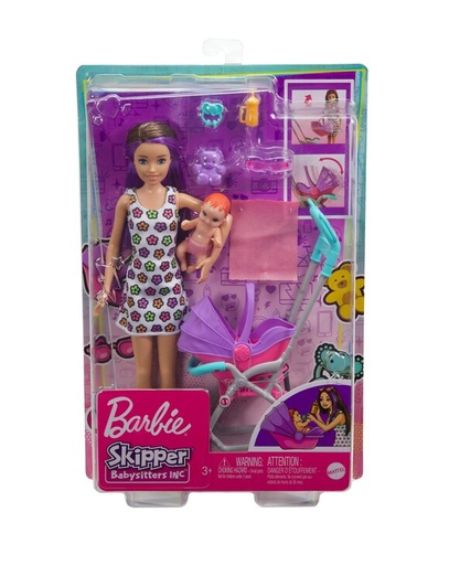[887961961928]  Doll and Playset Stroller Skipper -Barbie GXT34