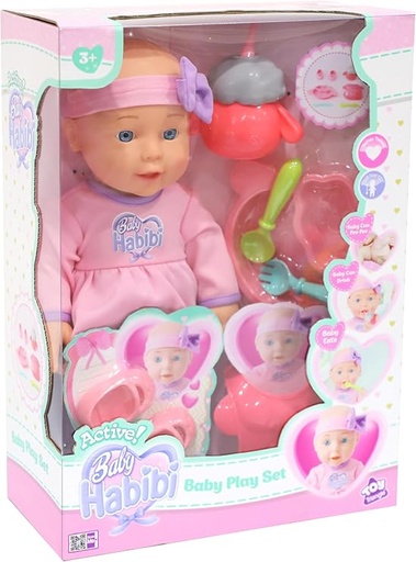 [640516979157] Baby Habibi Doll Baby Playset 12inch -697915
