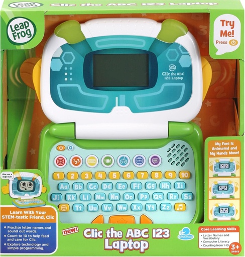 [341776615103-2] Leapfrog Clic The Abc, 123 Laptop - Green - 80-615103