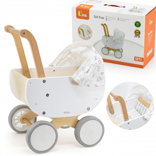 [6971608447198] Doll Pram-Viga 44719