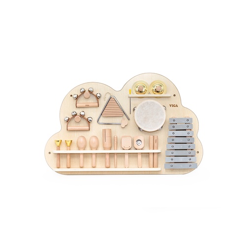 [6971608447181] Wall Toy: Activity Panel Percussion Instruments-Viga 44718