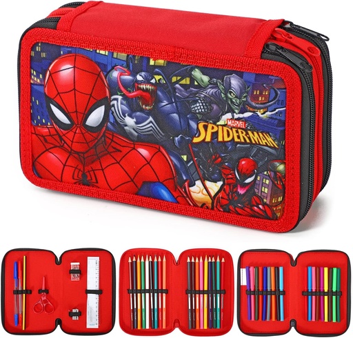 [5056657014803] SPIDERMAN 3 ZIPPERS PENCIL CASE-30247