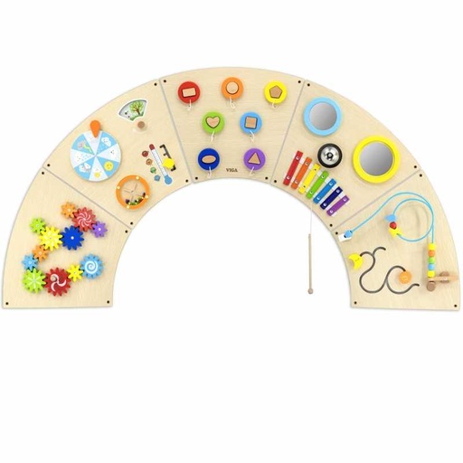[6971608447655] Wall Toy: Activity Sensory Arc Wooden-Viga 44765