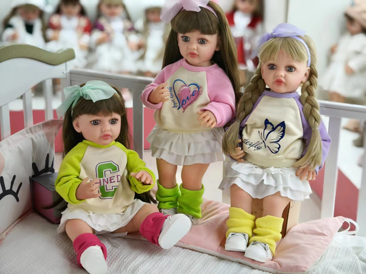 [6920240029939] Sport Set Asst.3 Colors 22Inch Arabic Dolls Silicone -YEEZWOOD JX299-39