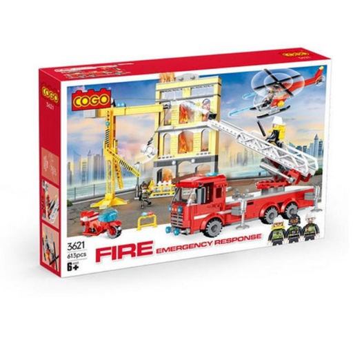 [6937645536219] COGO Fire Ladder Bdg Rescue 613PCS-3621