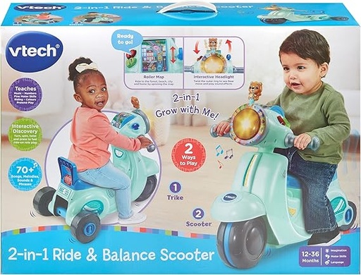 [3417765723735] 2-IN-1 RIDE & BALANCE SCOOTER -572373