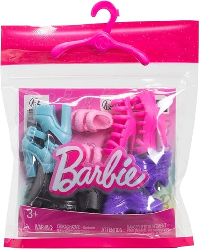 [194735221370] Barbie Shoe Pks Asst-HWV71