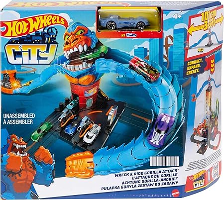 [194735030132] Hot Wheels City Nemesis Gorilla Garage-HDR30