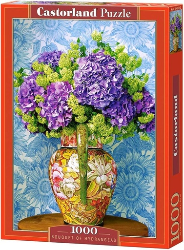 [5904438104352] Bouquet of Hydrangeas Puzzle 1000Pcs-Castor 104352-9