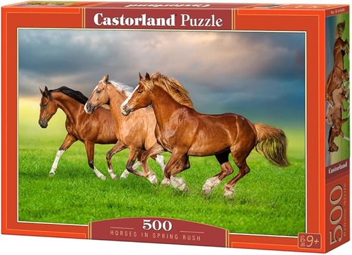[5904438054084] Horses in Spring Rush Puzzle  500Pcs-Castor B54084-6