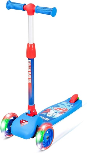 [6290360202822] Spartan Superman 3Wheel LED Folding Scooter-SP7074