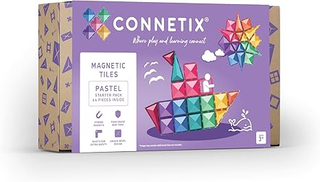 [850036293279] Connetix Pastel Starter Pack 64 pc-CT-P-00064-ST