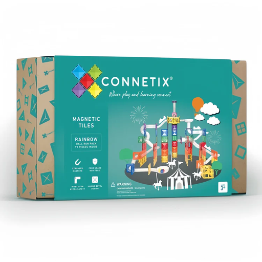 [850036293149] Connetix Rainbow Ball Run Pack 92 pc-CT-R-00092-BR