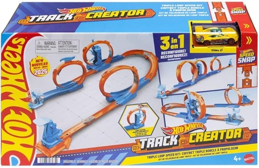 [194735289752] Hot Wheels Track Creator Triple Loop Kit-JDW39