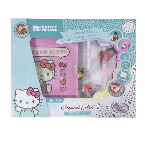[5056588621316] Hello Kitty Crystal Art Secret Diary-33HKU018