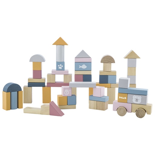 [6971608440106] Pastel Color Block Set 60Pcs - PolarB 44010