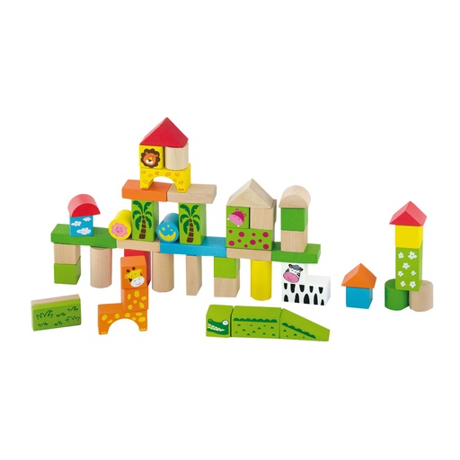 [6934510502867] Block Set 50Pcs Zoo Theme - Viga 50286