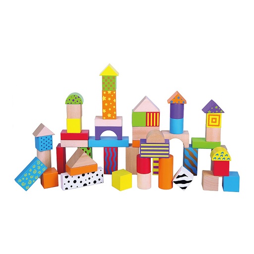 [6934510596958] Patterned Block Set 50Pcs - Viga 59695